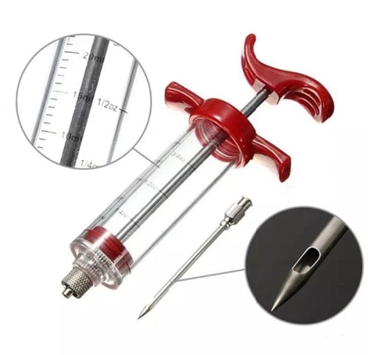 Meat Marinade Seasoning Flavor Injector, Injection Syringe With Screw-on Meat Needle For BBQ Grill Meat Marinade Seasoning Flavor Injector, Injection Syringe With Screw-on Meat Needle For BBQ Grill